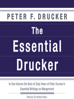 cover image of The Essential Drucker